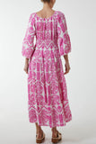 Coral Gypsy Barot Baroque Button Dress For Women ONE SIZE - Dropwear