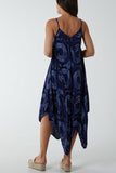 Lime Hanky Hem Tie Dye Cami Dress For Women ONE SIZE - Dropwear