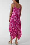 Jade Hanky Hem Tie Dye Cami Dress For Women ONE SIZE - Dropwear
