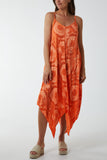 Hanky Hem Tie Dye Cami Dress For Women  - Dropwear