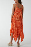 Hanky Hem Tie Dye Cami Dress For Women  - Dropwear