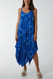 Hanky Hem Tie Dye Cami Dress For Women  - Dropwear