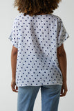 Polka Dot Short Sleeve Top For Women  - Dropwear