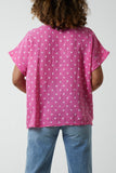 Polka Dot Short Sleeve Top For Women  - Dropwear