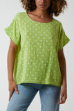 Polka Dot Short Sleeve Top For Women  - Dropwear