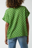 Polka Dot Short Sleeve Top For Women  - Dropwear