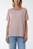 Round Neck Button Back Top For Women  - Dropwear