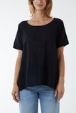 Round Neck Button Back Top For Women  - Dropwear
