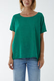 White Round Neck Button Back Top For Women ONE SIZE - Dropwear