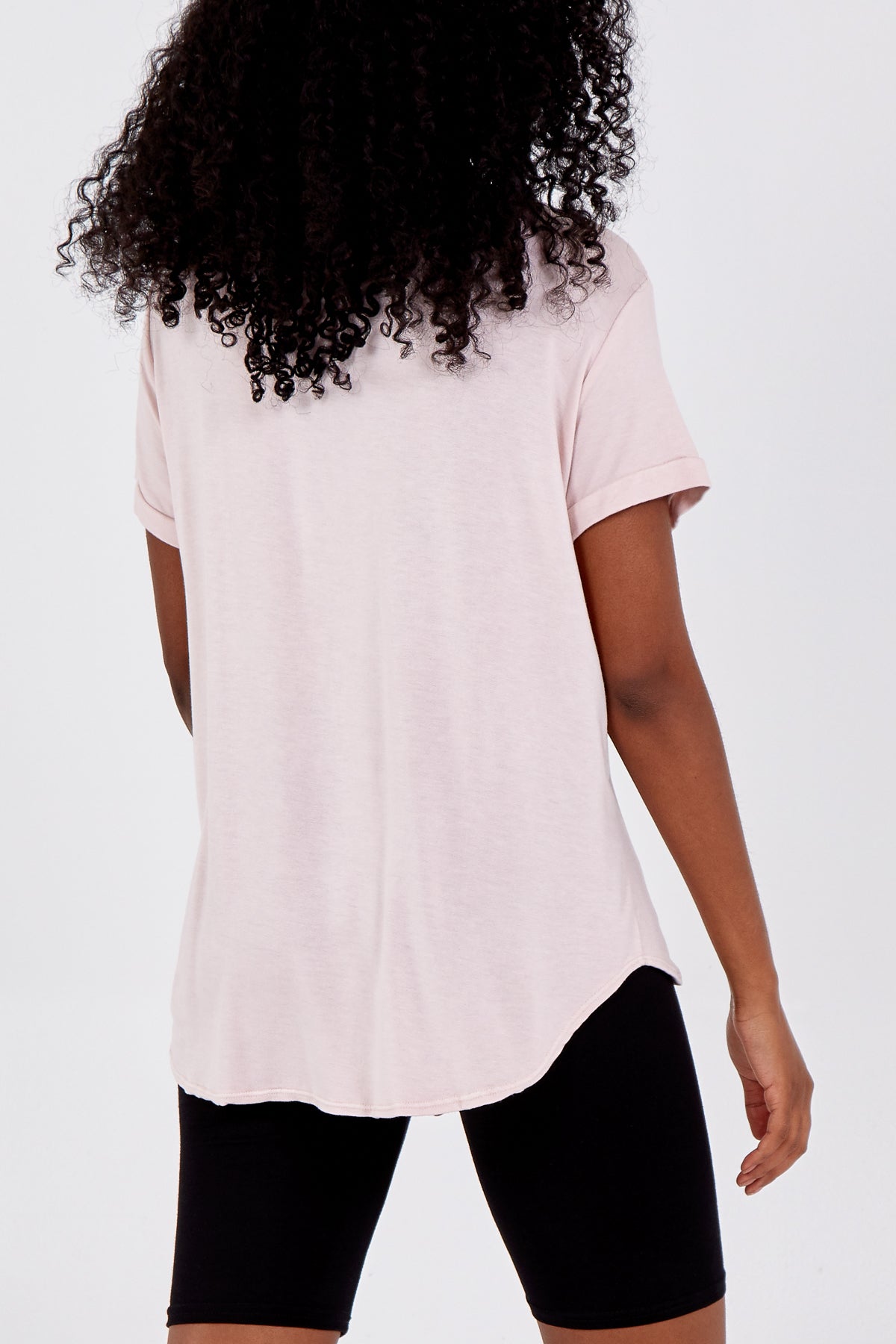 Khaki French Terry Super Soft Basic T-Shirt For Women ONE SIZE - Dropwear