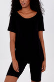 French Terry Super Soft Basic T-Shirt For Women  - Dropwear
