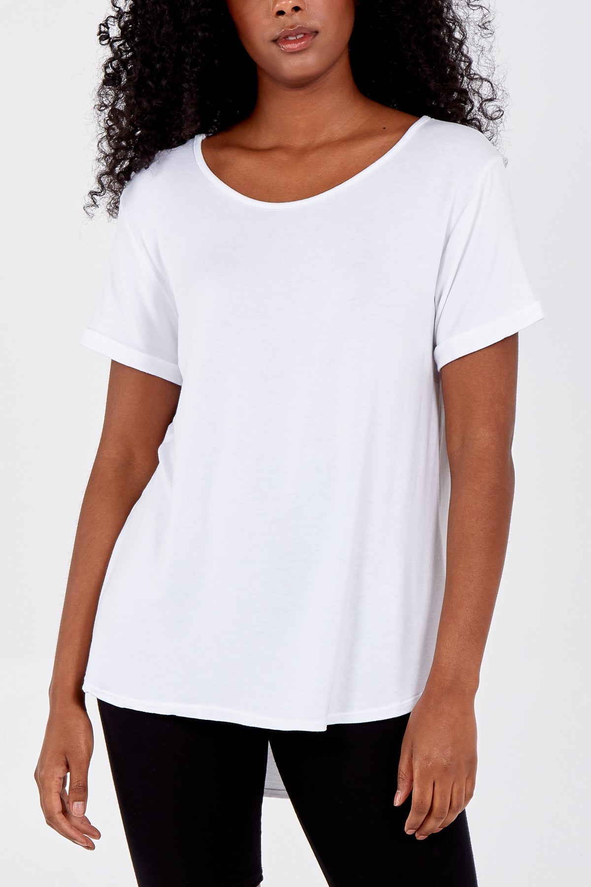 French Terry Super Soft Basic T-Shirt For Women  - Dropwear