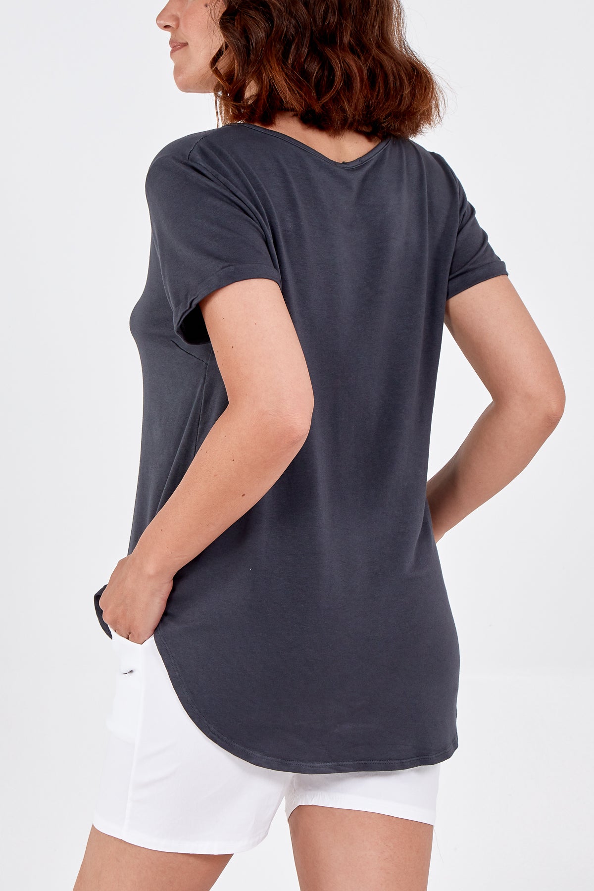 French Terry Super Soft Basic T-Shirt For Women  - Dropwear