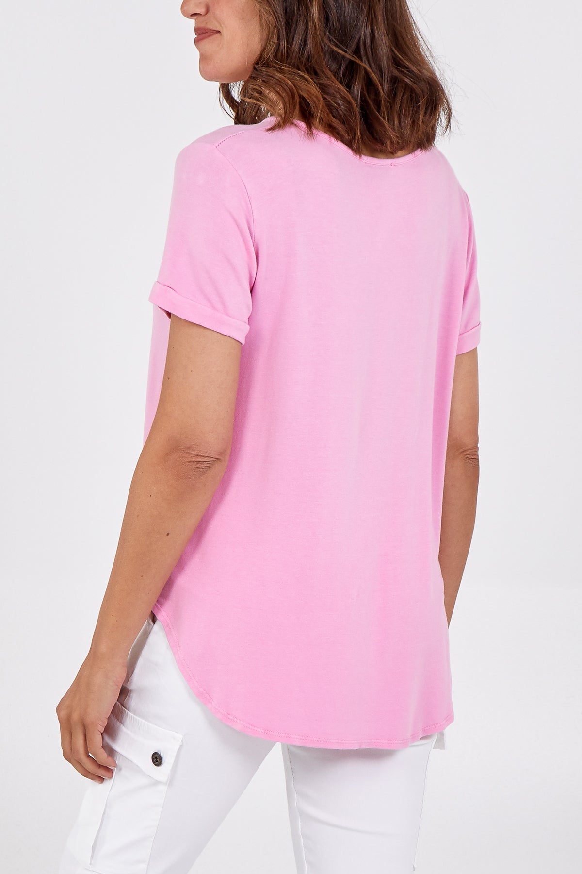 French Terry Super Soft Basic T-Shirt For Women  - Dropwear