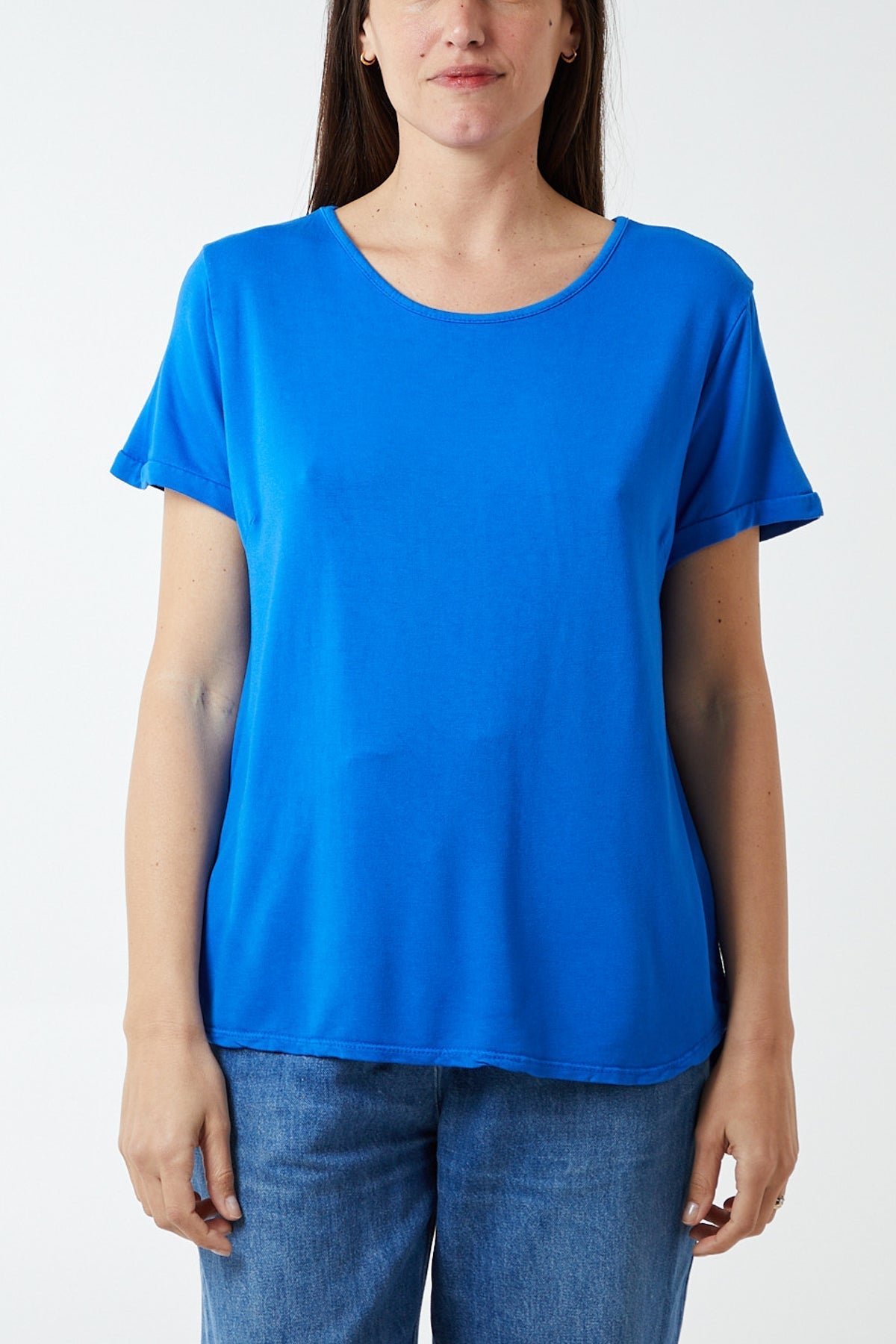 Pink French Terry Super Soft Basic T-Shirt For Women ONE SIZE - Dropwear