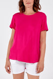 French Terry Super Soft Basic T-Shirt For Women  - Dropwear