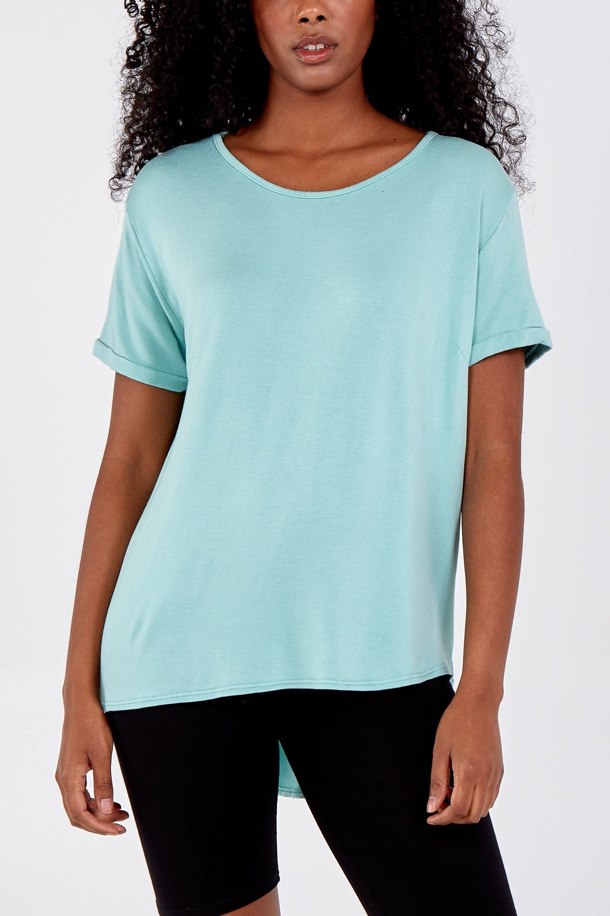 French Terry Super Soft Basic T-Shirt For Women  - Dropwear