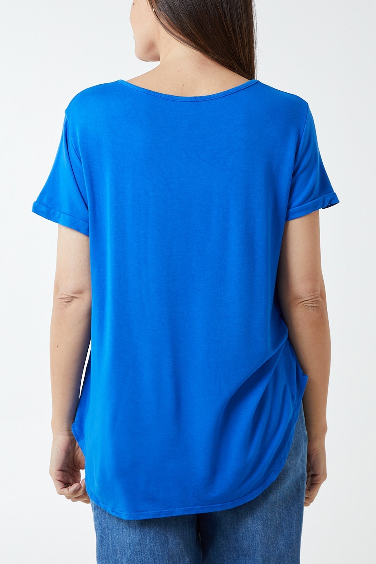 Beige French Terry Super Soft Basic T-Shirt For Women ONE SIZE - Dropwear