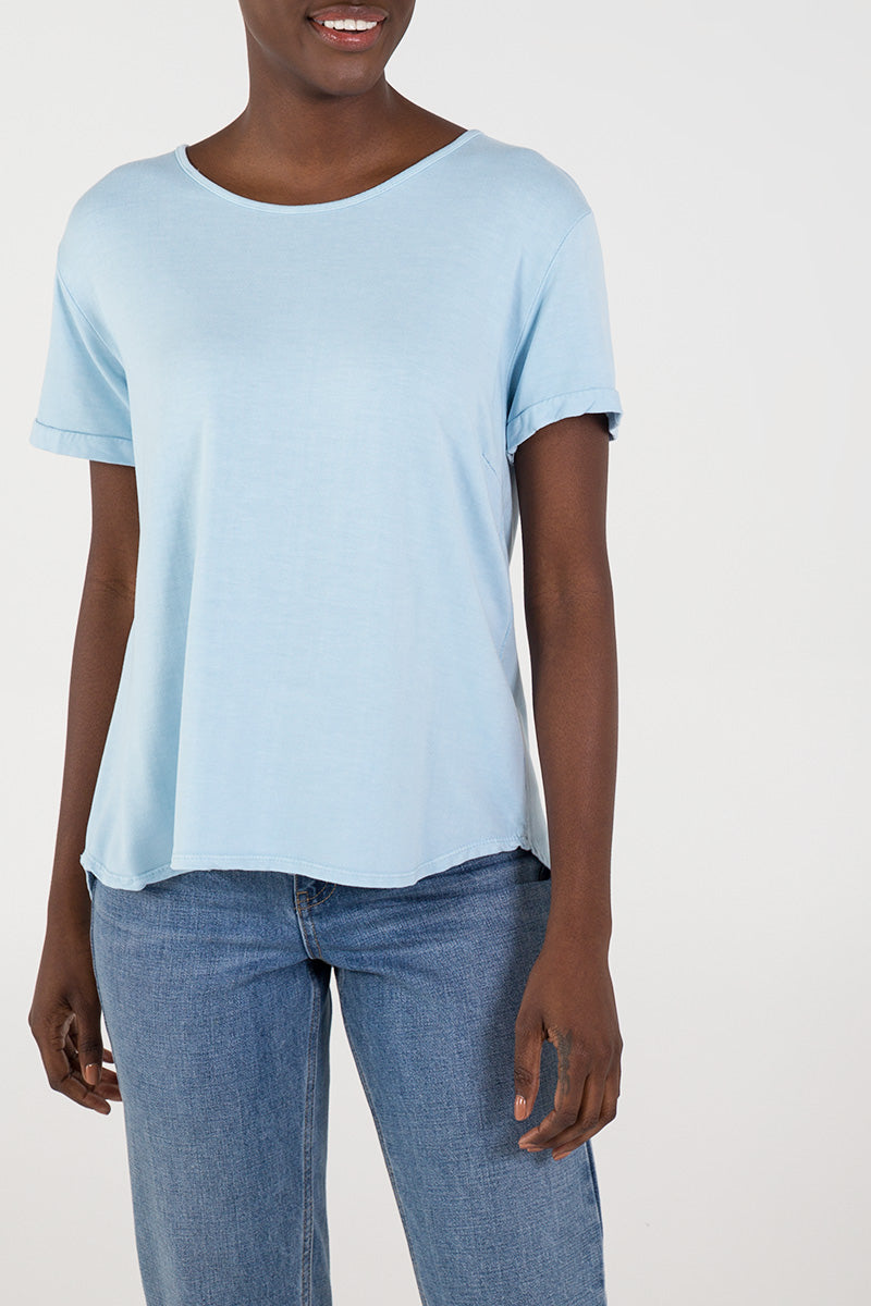 Coral French Terry Super Soft Basic T-Shirt For Women ONE SIZE - Dropwear