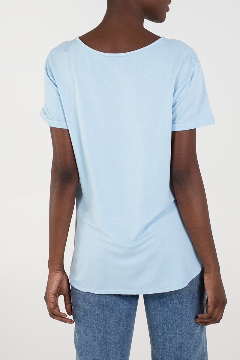 Dark Grey French Terry Super Soft Basic T-Shirt For Women ONE SIZE - Dropwear