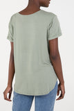 French Terry Super Soft Basic T-Shirt For Women  - Dropwear