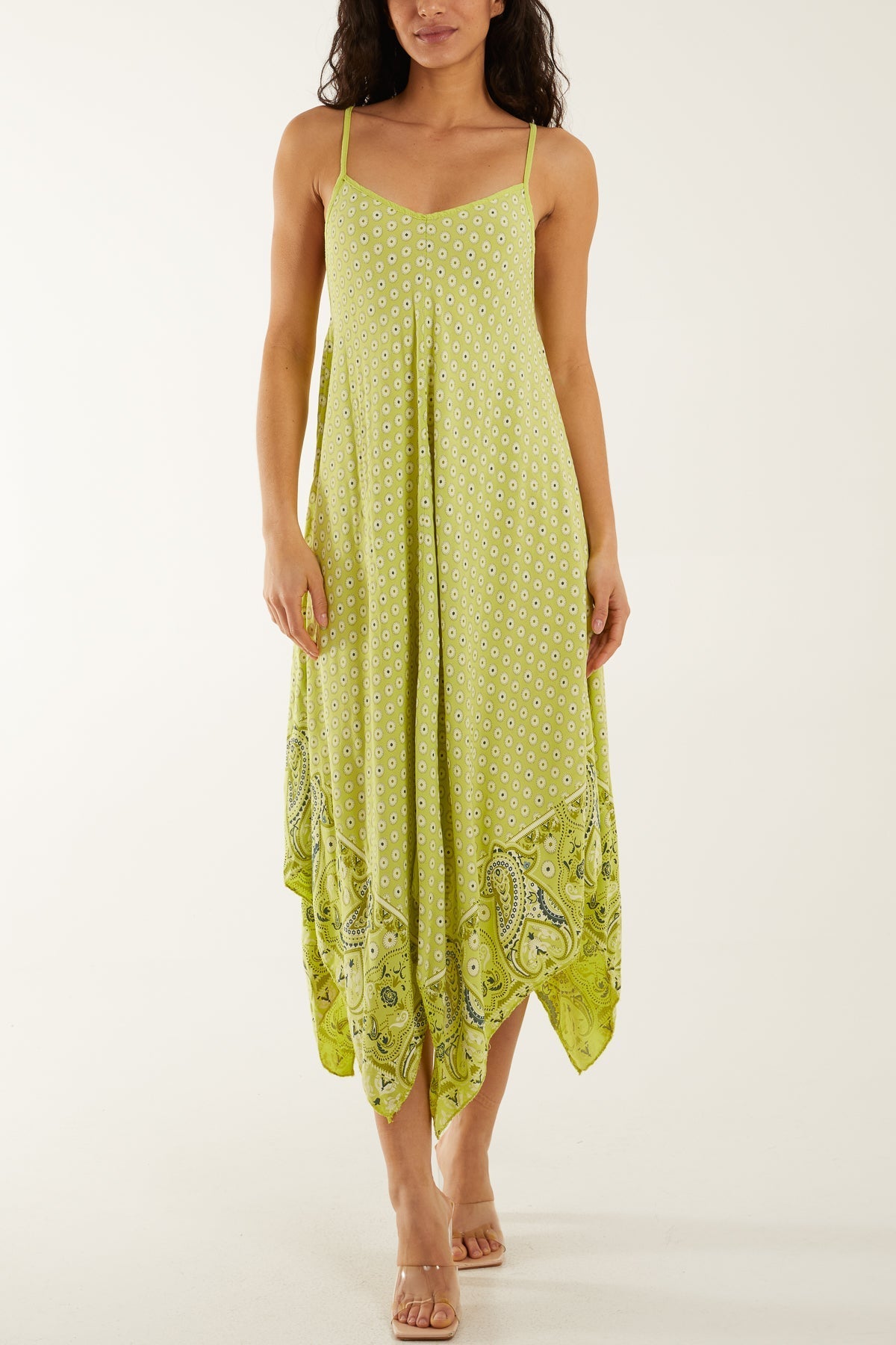 Cami Hanky Hem Midi Dress For Women  - Dropwear