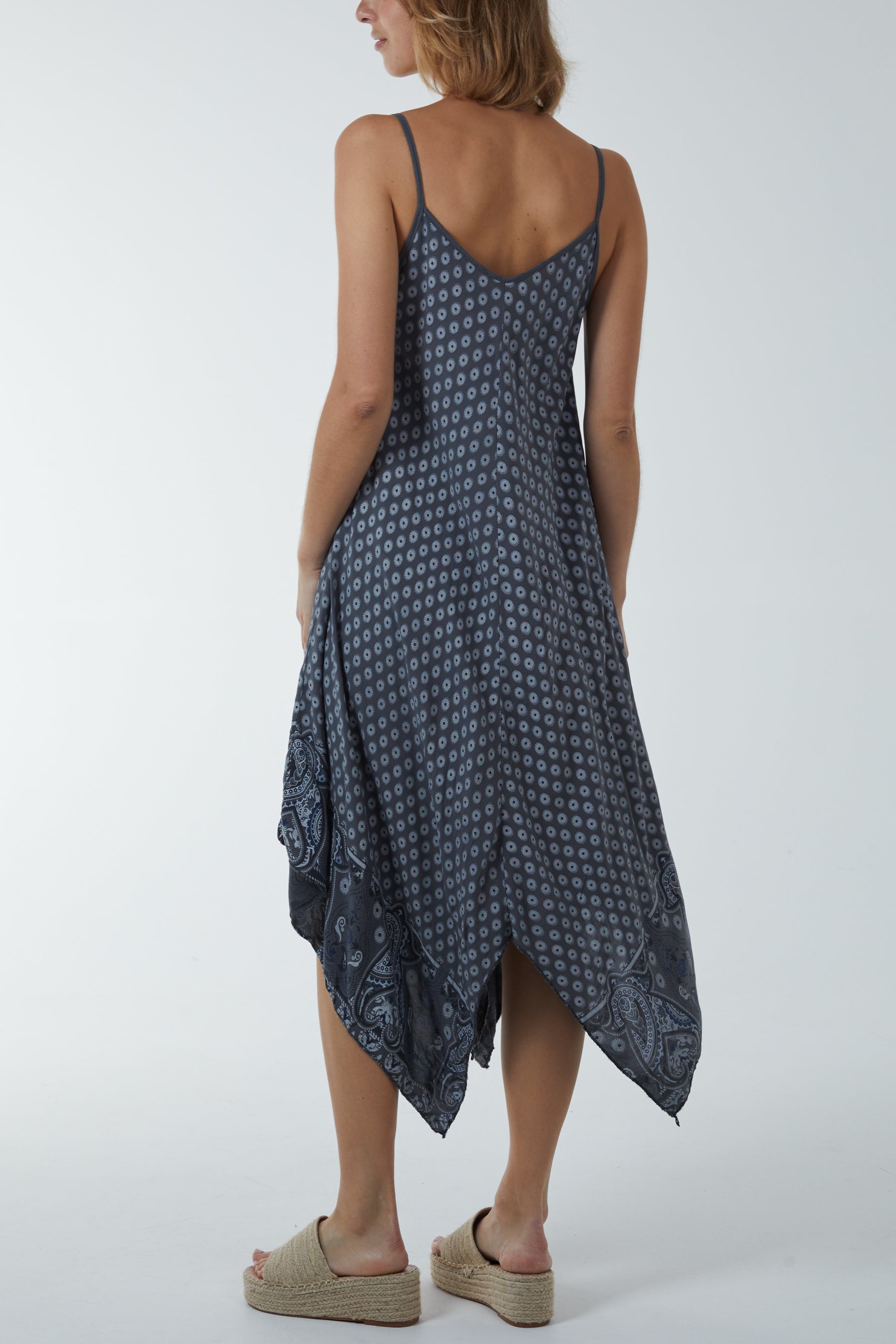 Cami Hanky Hem Midi Dress For Women  - Dropwear