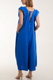 Hot Pink Ruffle Sleeve Wide Leg Jumpsuit For Women ONE SIZE - Dropwear