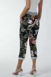 Contrast Waist Tropical Trousers For Women  - Dropwear