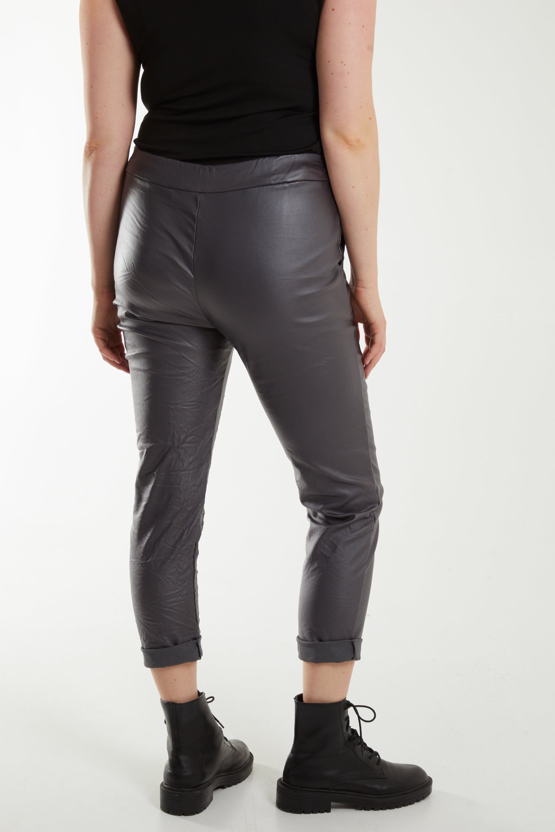 Khaki Magic Stretch PU Coated Trousers (Extra Large) For Women XL-XXL - Dropwear