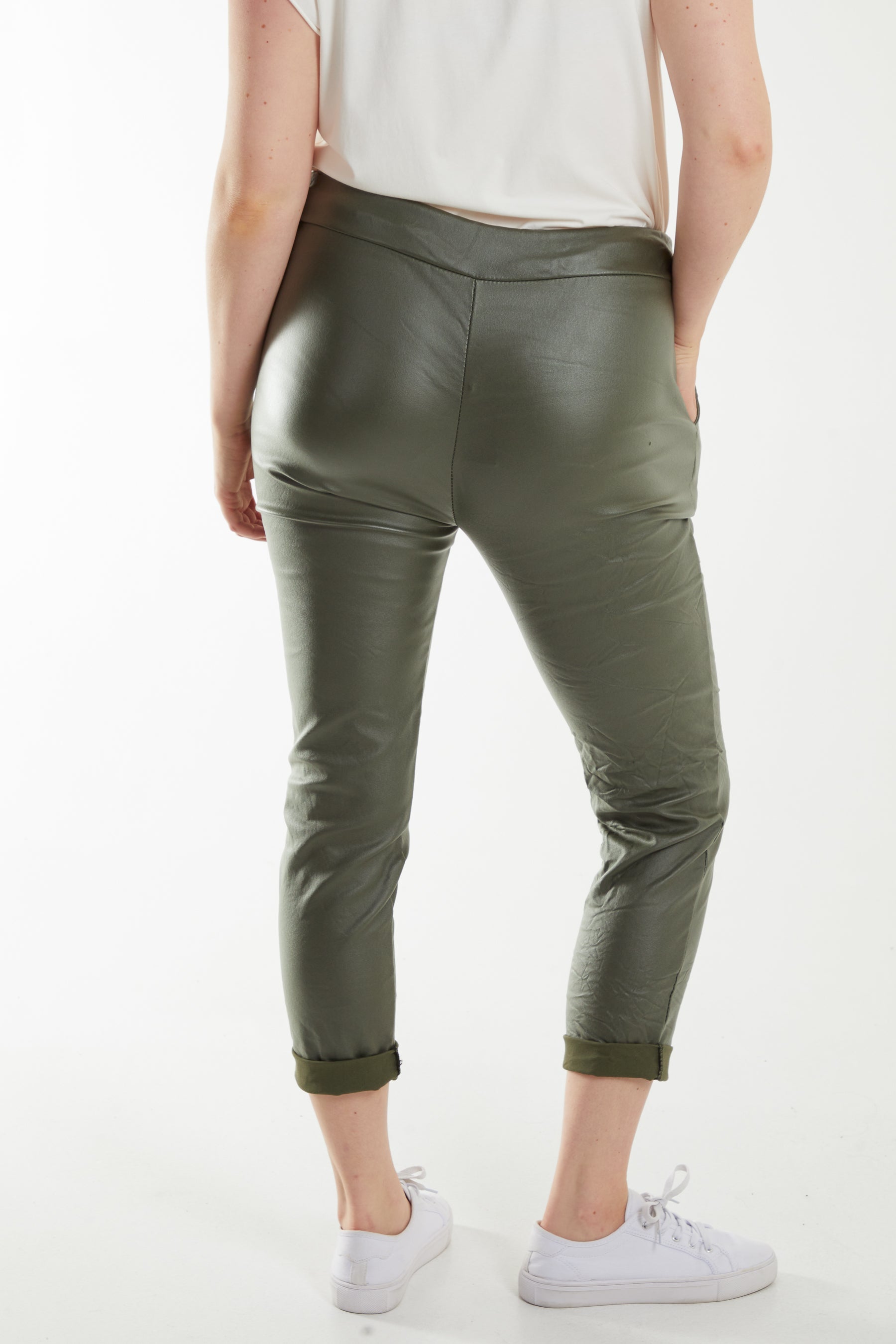 Chocolate Magic Stretch PU Coated Trousers (Extra Large) For Women XL-XXL - Dropwear