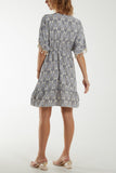 Camel Morrocan Print Tassel Dress For Women ONE SIZE - Dropwear