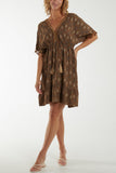 Morrocan Print Tassel Dress For Women  - Dropwear
