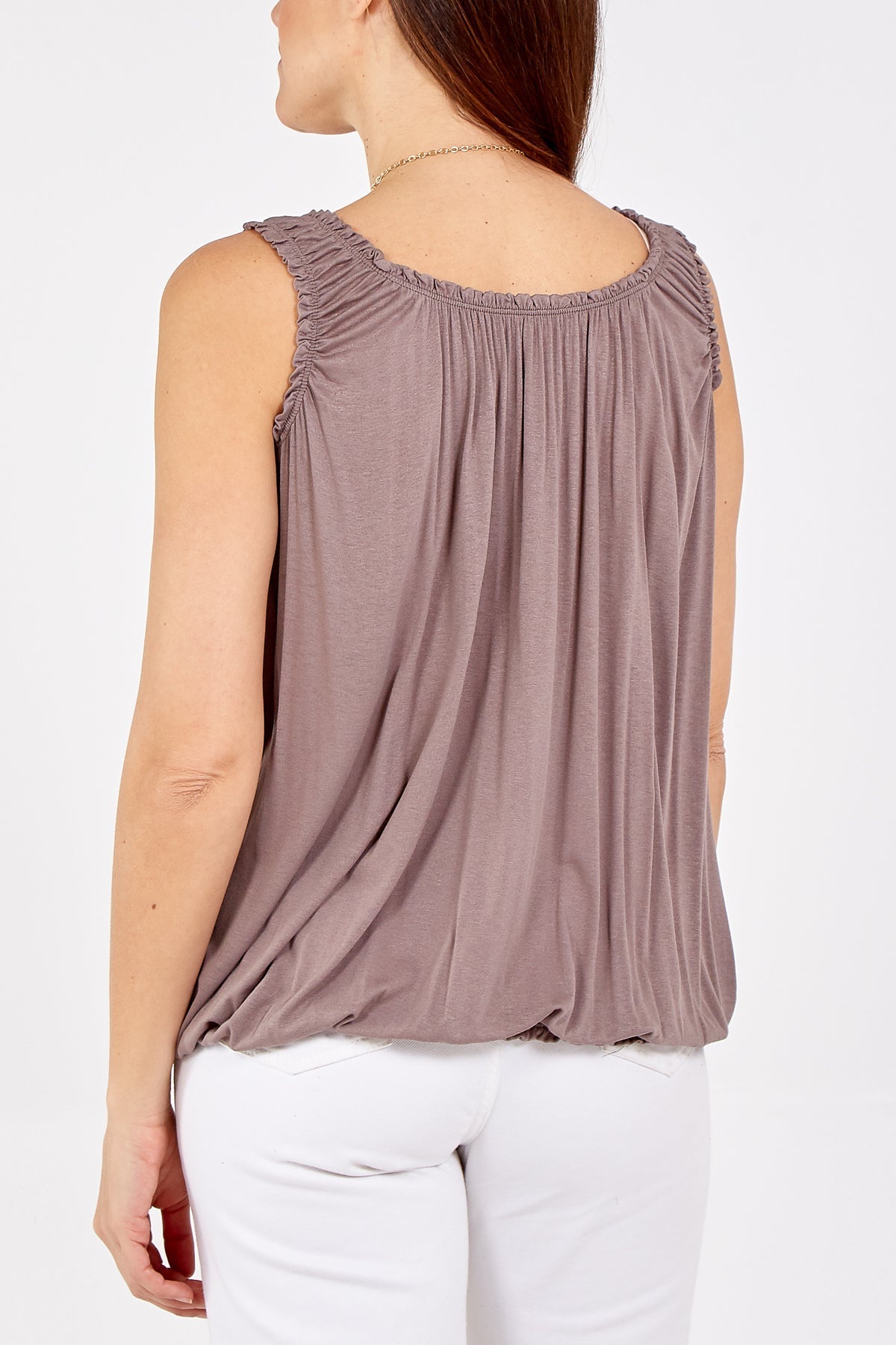 Balloon Ruffle Neck Vest For Women  - Dropwear