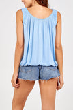 Balloon Ruffle Neck Vest For Women  - Dropwear
