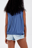 Pink Balloon Ruffle Neck Vest For Women ONE SIZE - Dropwear