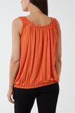 Balloon Ruffle Neck Vest For Women  - Dropwear