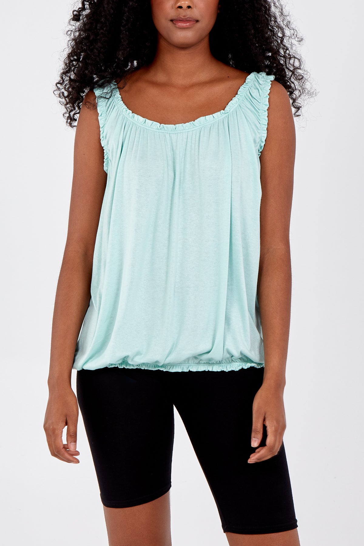Balloon Ruffle Neck Vest For Women  - Dropwear