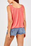 Slate Balloon Ruffle Neck Vest For Women ONE SIZE - Dropwear