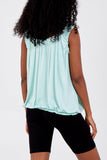 Balloon Ruffle Neck Vest For Women  - Dropwear