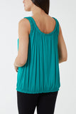 White Balloon Ruffle Neck Vest For Women ONE SIZE - Dropwear