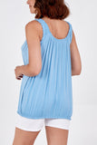 Balloon Ruffle Neck Vest For Women  - Dropwear