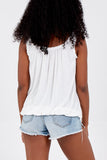 Balloon Ruffle Neck Vest For Women  - Dropwear