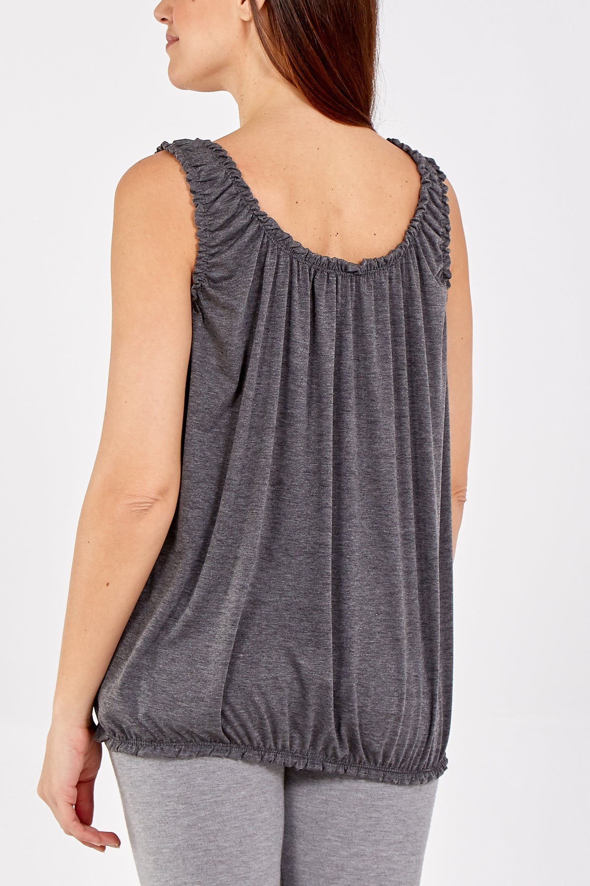 Balloon Ruffle Neck Vest For Women  - Dropwear
