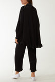 Plisse Shirt & Trouser Co-Ord Set For Women  - Dropwear