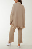 Plisse Shirt & Trouser Co-Ord Set For Women  - Dropwear