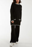 Pockets Stitch Hem Co-Ord Set For Women  - Dropwear