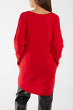 Sequin Festive Glasses Sweatshirt/Dress For Women  - Dropwear