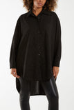 Glitter Oversized Long Sleeve Shirt For Women  - Dropwear
