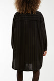 Gold Glitter Stripes Oversized Shirt For Women ONE SIZE - Dropwear
